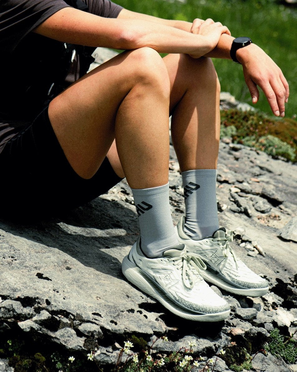 Karhu women's ikoni ATR - Icicle / Yellow Plum | Trail running shoe
